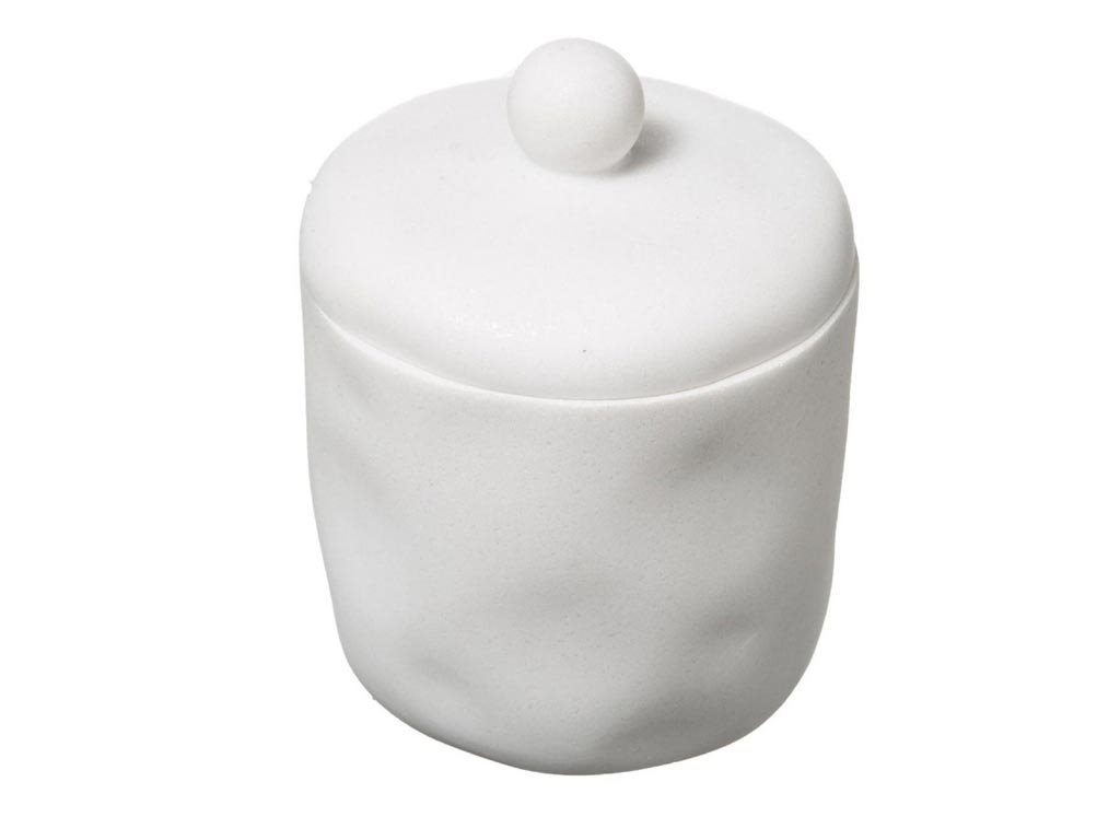 Δοχείο οργάνωσης μπάνιου για βαμβάκι και άλλα μικροαντικείμενα με καπάκι, 9.8x12.5x9.8 cm