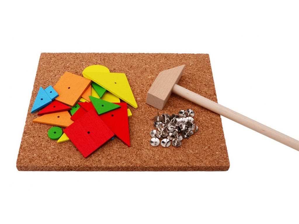 Ξύλινη κατασκευή παιχνίδι με σφυρί σύμβολα και ξύλινα στοιχεία, 30x4x21cm, Twizz hammer Tap Tap