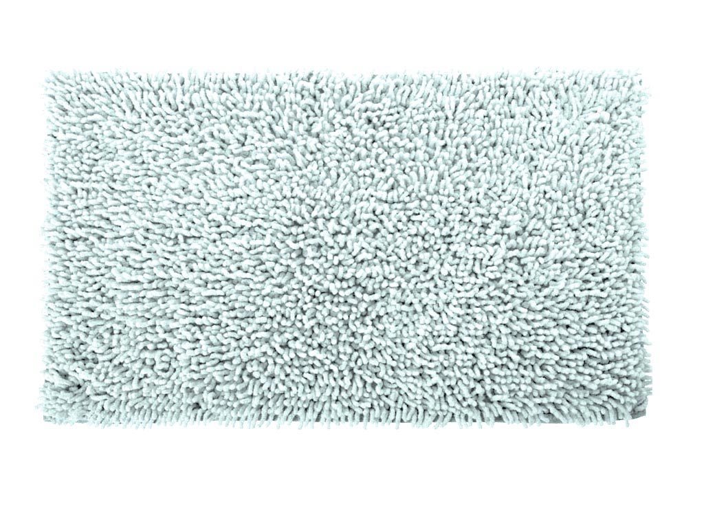 Χνουδωτό Αντιολισθητικό Χαλάκι Μπάνιου με Μικροΐνες σε 4 χρώματα, 45x75 cm, Bath Mat Γαλάζιο