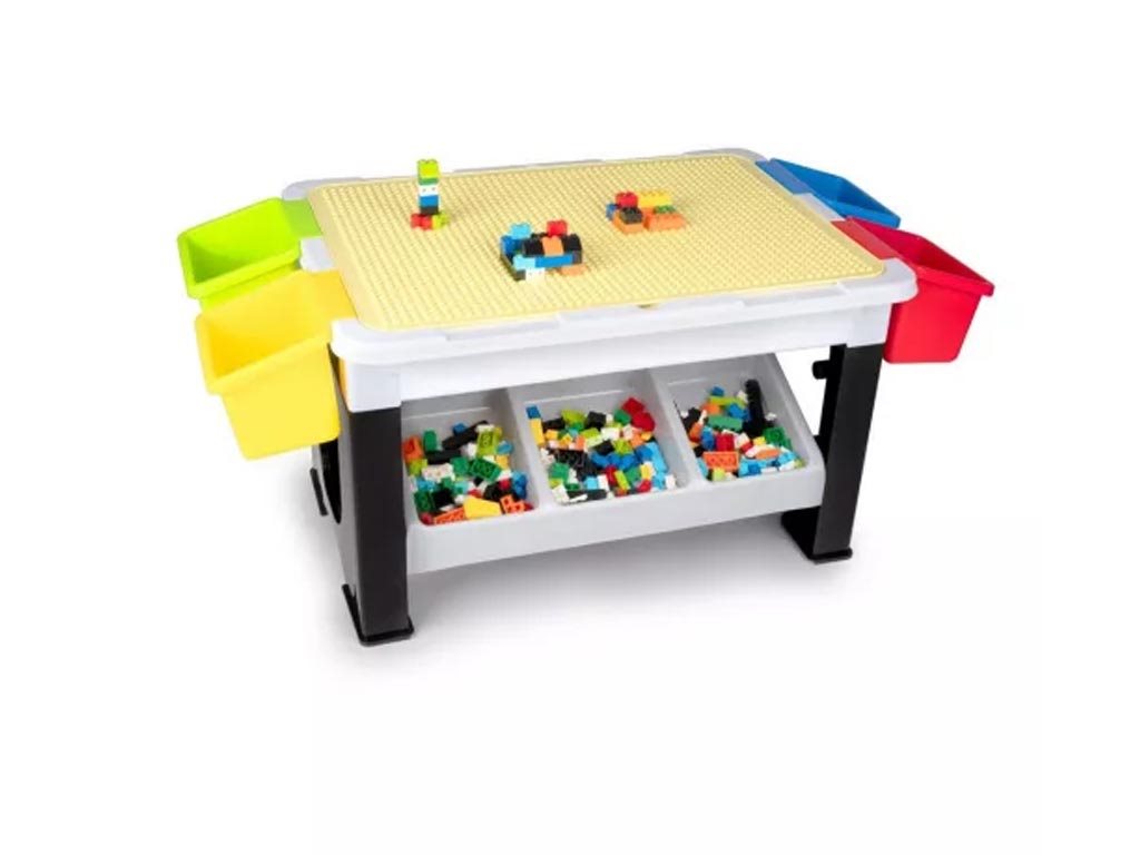 Eddy Toys Παιδικό Τραπέζι Παιχνιδιών Κατασκευής Τουβλάκια 300 τεμαχίων από Πλαστικό, 26675