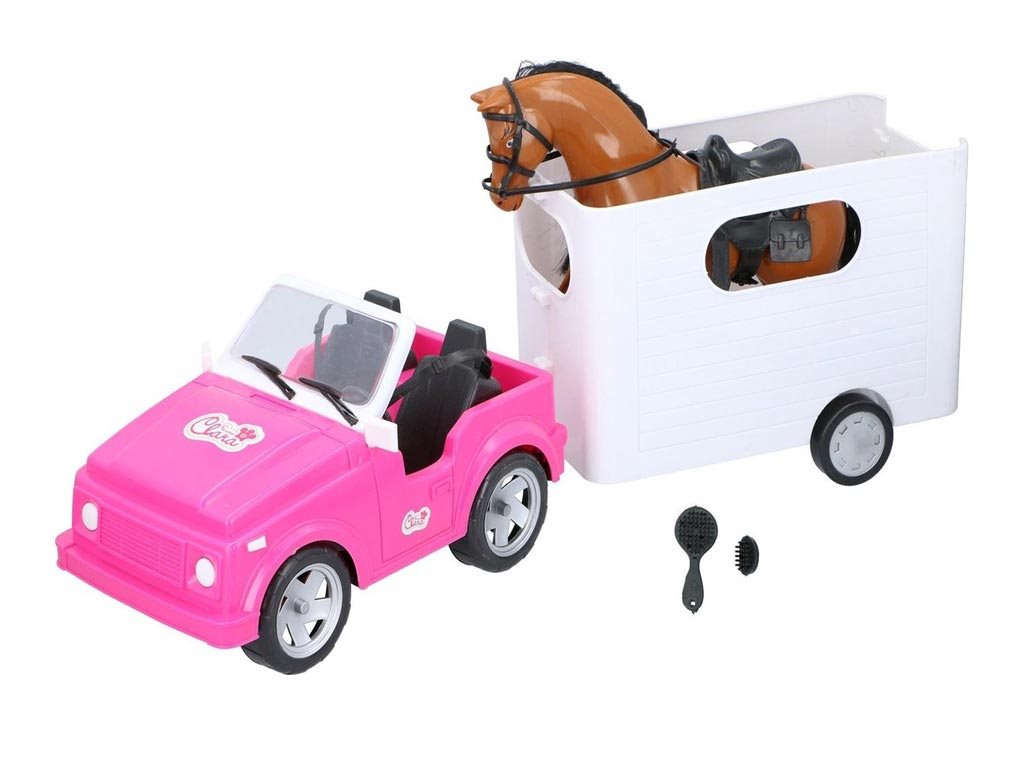 Eddy Toys Όχημα με Με Τρέιλερ Μεταφοράς Αλόγου και Άλογο, 28x15x61 cm