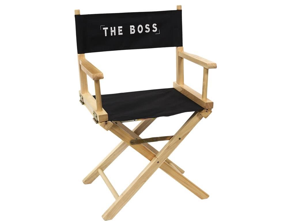 Aria Trade Πτυσσόμενη Καρέκλα Σκηνοθέτη Boss Chair 54x40x84 cm Μαύρο