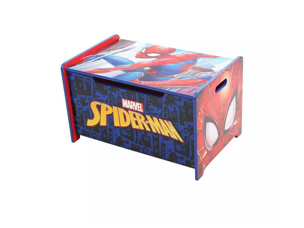 Ξύλινο Έπιπλο Μπαούλο Αποθήκευσης παιχνιδιών με Θέμα τον Spiderman από Ξύλο MDF, 62.5x40x37 cm