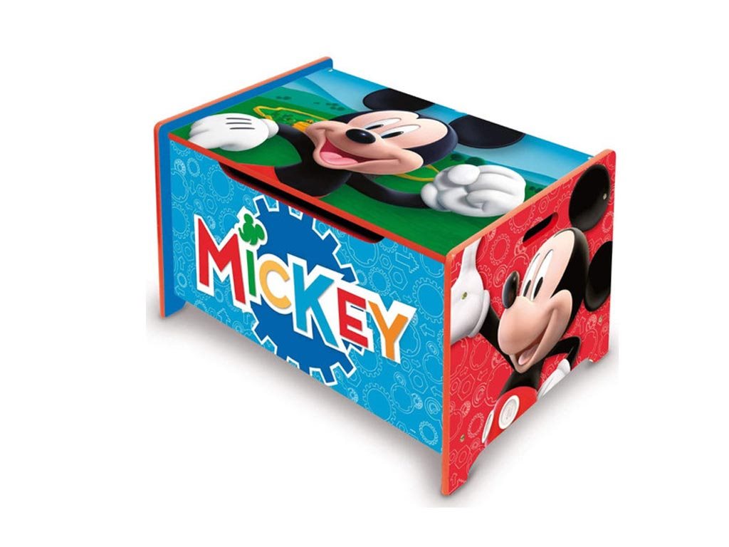 Ξύλινο Έπιπλο Μπαούλο Αποθήκευσης παιχνιδιών και Αντικειμένων με Θέμα το Mickey Mouse, από Ξύλο MDF