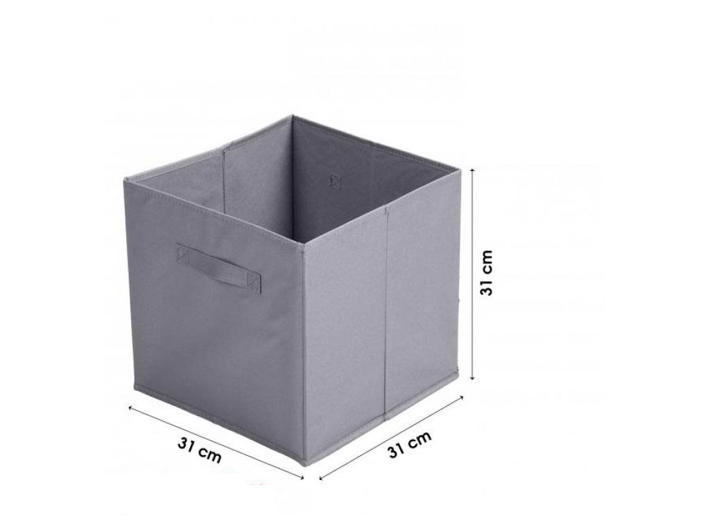 Πτυσσόμενο Υφασμάτινο Κουτί Αποθήκευσης 31x31x31 cm, σε Γκρι χρώμα