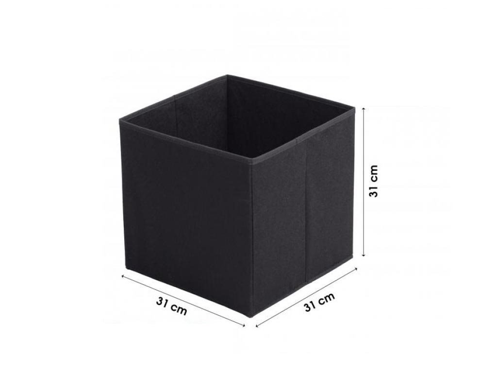 Πτυσσόμενο Υφασμάτινο Κουτί Αποθήκευσης 31x31x31 cm, σε Μαύρο χρώμα