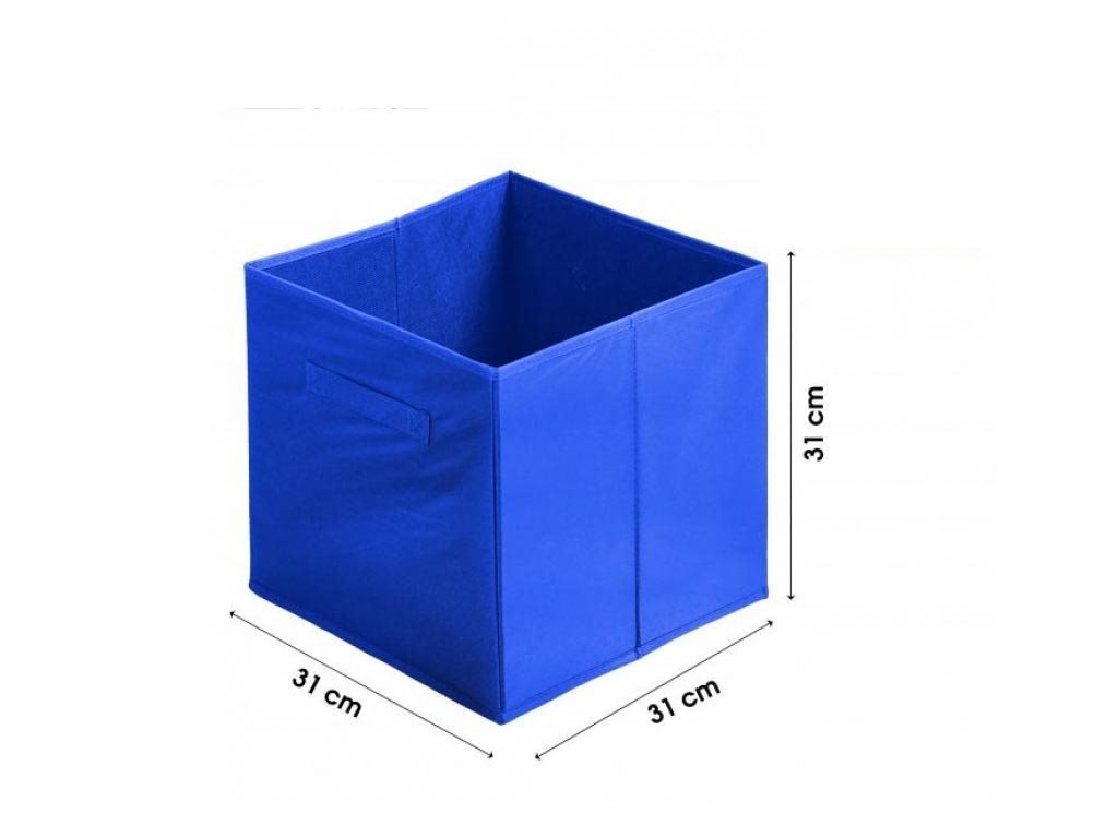 Πτυσσόμενο Υφασμάτινο Κουτί Αποθήκευσης 31x31x31 cm, σε Μπλε χρώμα