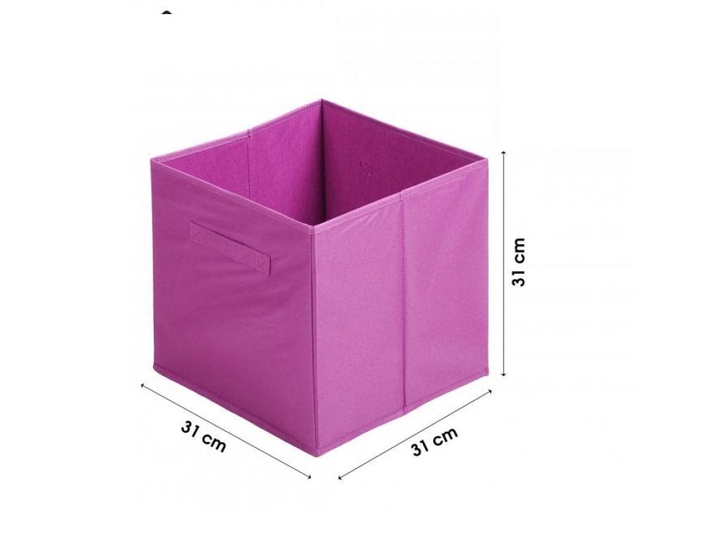Πτυσσόμενο Υφασμάτινο Κουτί Αποθήκευσης 31x31x31 cm, σε Μωβ χρώμα
