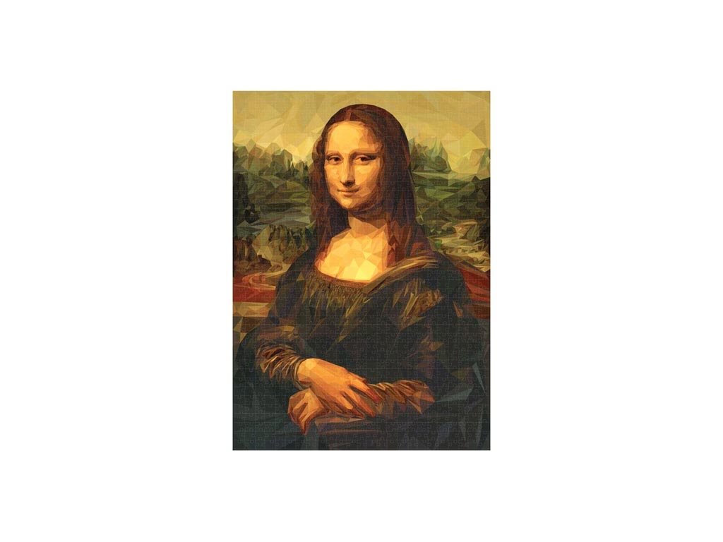 Παζλ 1000 τεμαχίων με απεικόνιση τη  Mona Lisa, 30x22.5x4.5 cm