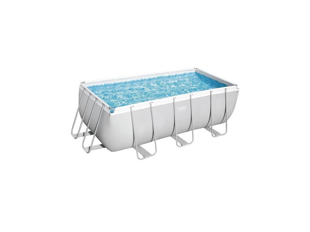 Bestway Set πισίνα για Εξωτερικό χώρο, φίλτρο σκάλα, αντλία, 412x201x122cm, Power Steel, 56457