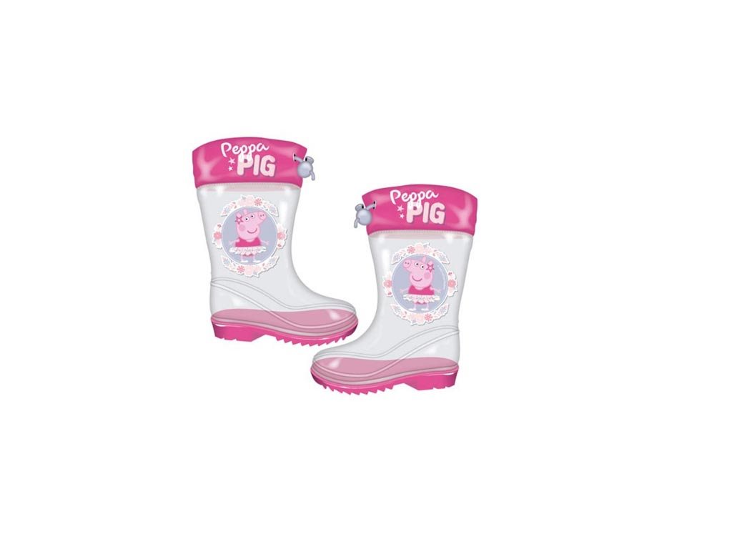 Παιδικές Διάφανες Γαλότσες για κορίτσια με θέμα Peppa Pig, με Ροζ λεπτομέρειες 28