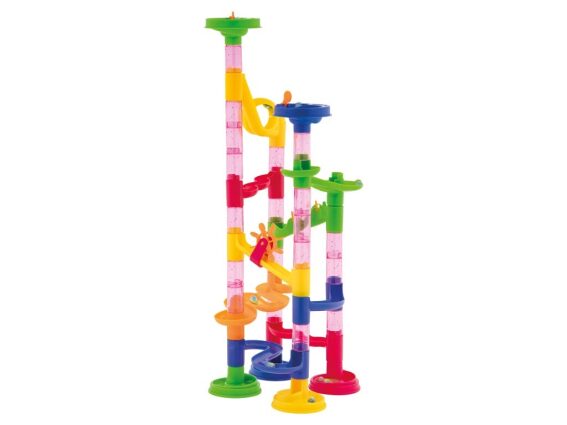 Παιδικό παιχνίδι Πλαστική Κατασκευή 50 τεμαχίων, με γυάλινες μπίλιες, 30x28x6 cm, Marble Racer