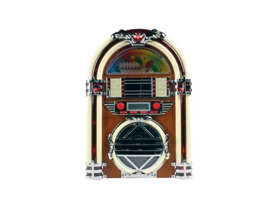 Επιδαπέδιο Ηχείο Retro Jukebox 2x 2W με CD, Ράδιο FM,  40x27x17 cm