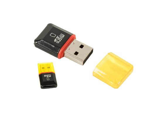 USB Card Reader Αναγνώστης Καρτών microSD SDHC MIX σε Μαύρο χρώμα, 2.6x1.9x1.2 cm