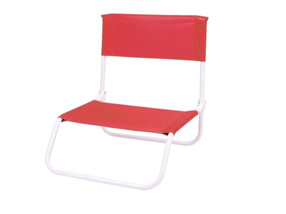 Πτυσσόμενη Μεταλλική Καρέκλα Παραλίας Σεζλόνγκ, 63x45x20 cm Κόκκινο