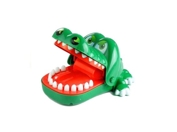 Πλαστικό επιτραπέζιο παιχνίδι κροκόδειλος οδοντίατρος, 15.5x14x9 cm, Crocodile Dentist