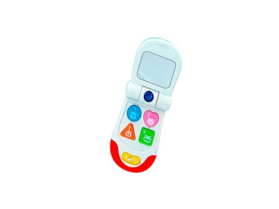 Βρεφικό παιχνίδι κινητό τηλέφωνο με ήχους και φως, για παιδια από 3 μηνών, πολύχρωμο, 16x6x22 cm