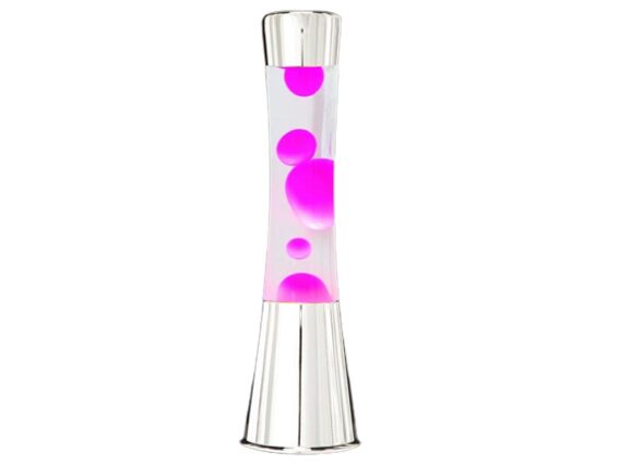 Ρετρό Διακοσμητικό Φωτιστικό Λάβας Lava Lamp Ισχύος 35W σε Ροζ χρώμα Ύψους 40 cm, Magma Lamp