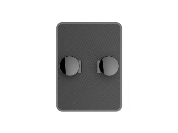 Άγκιστρο Μπάνιου διπλό με αυτοκόλλητο, σε μαύρο χρώμα, 3x5.5x7.5 cm