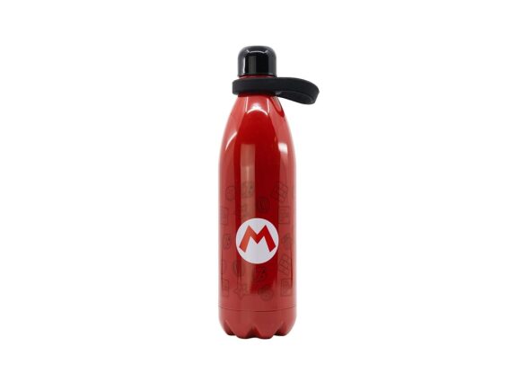 Super Mario Παγούρι θερμός XL Bottle 1000ml, ανοξείδωτο σε κόκκινο χρώμα, 9x9x32.5 cm