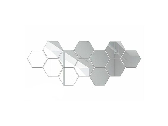 Σετ Καθρέπτες τοίχου αυτοκόλλητα 12 τεμαχίων, 17.5x1x15.5 cm