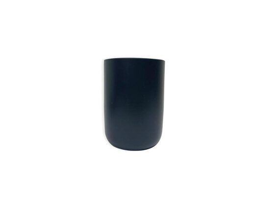 Δοχείο για οδοντόβουρτσες από πλαστικό, σε μαύρο χρώμα, 7.6x7.6x11.3 cm