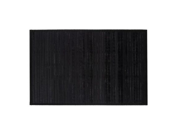 Αντιολισθητικό Πατάκι Μπάνιου από Bamboo σε Μαύρο χρώμα, 50x80 cm