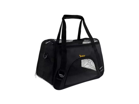 Τσάντα μεταφοράς κατοικιδίων σε μαύρο χρώμα, 50x25x30 cm