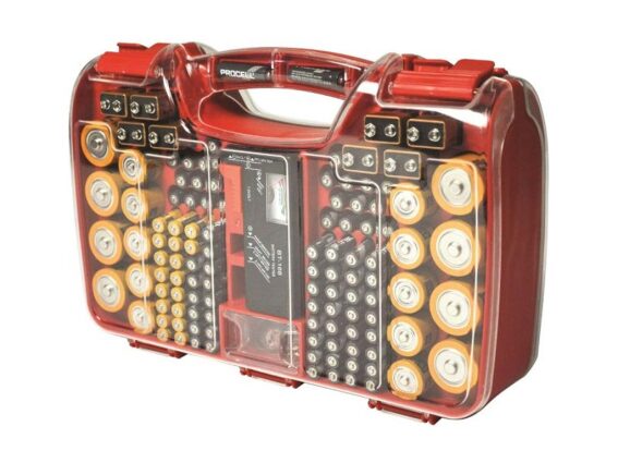 Οργανωτής Κουτί Αποθήκευσης για 180 Μπαταρίες με Battery Tester, 35x9x24 cm