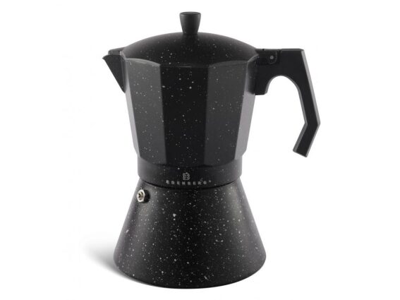 Edenberg Καφετιέρα για Espresso Μπρίκι από Αλουμίνιο για 6 φλυτζάνια καφέ σε Μαύρο χρώμα, EB-9301