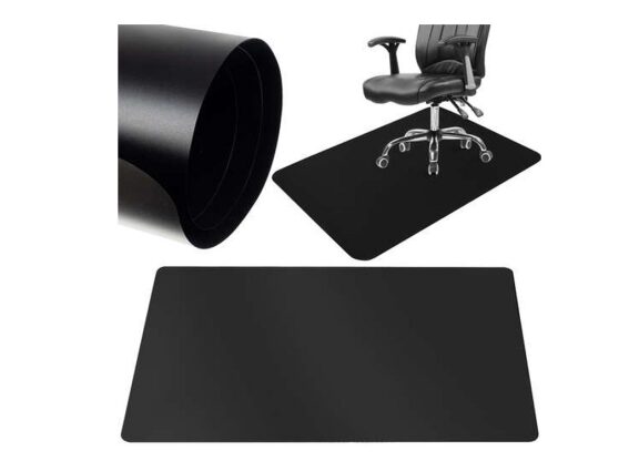 Πατάκι Προστασίας Δαπέδου Πατάκι Καρέκλας Γραφείου από Πλαστικό σε Μαύρο χρώμα, 100x140 cm