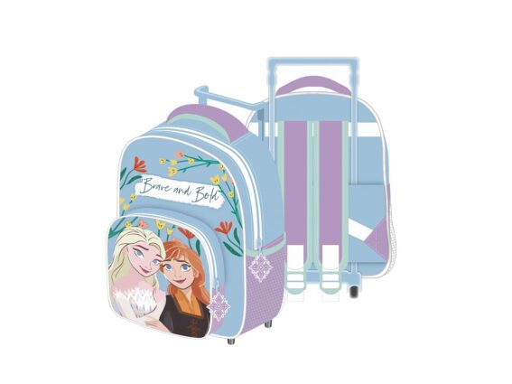 Σχολική τσάντα τρόλεϊ νηπιαγωγείου, Frozen, πολύχρωμη, 24x12x36 cm