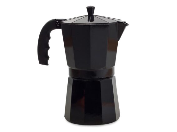 Καφετιέρα για Espresso μπρίκι από αλουμίνιο για 12 φλυτζάνια καφέ, 600ml, 12.5x12.5x24 cm