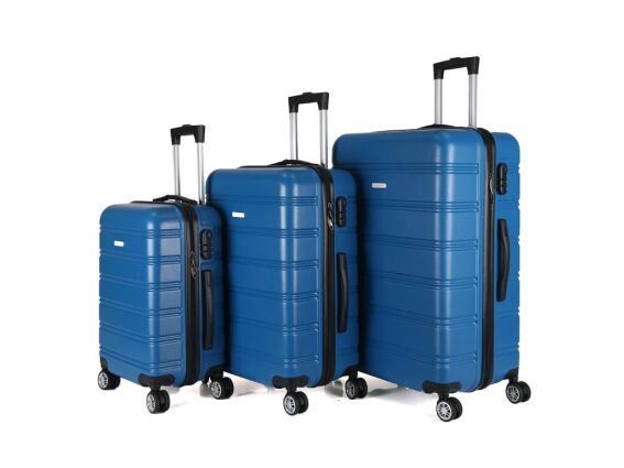 Royalty Line Σετ βαλίτσες ταξιδιού 3 τεμαχίων, σε μπλε χρώμα, 49x28x76 cm, RL-LTS-18706BLUE