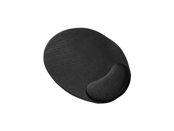 Mouse Pad με στήριγμα καρπού σε μαύρο χρώμα, 23x18x1.5 cm