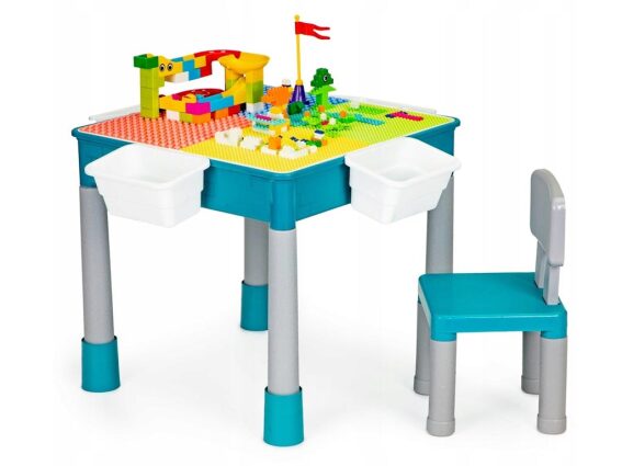 Ecotoys Σετ Εκπαιδευτικό Πλαστικό Τραπέζι Δραστηριοτήτων με Καρέκλα Κατάλληλο για 3+, HC464898