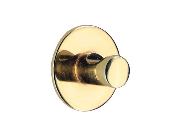 Άγκιστρο μπάνιου στρογγυλό, σε χρυσό χρώμα, 4.3x2.5x4.3 cm
