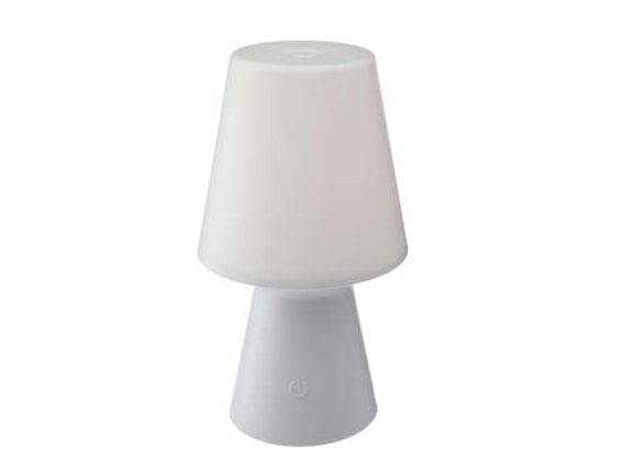 Επιτραπέζιο Φωτιστικό Πλαστικό Λάμπα Led RGB σε Λευκό χρώμα, 12.5x12.5x23.5 cm