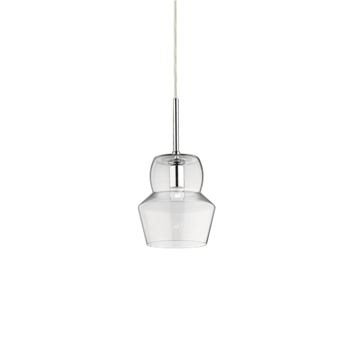 Ideal Lux Κρεμαστό Φωτιστικό Οροφής Μονόφωτο ZENO SP1 SMALL TRASPARENTE 003108