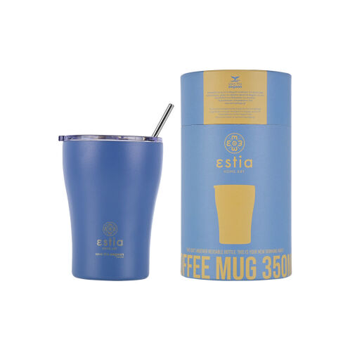 Estia Θερμός Coffee Mug Save the Aegean Denim Blue 350ML