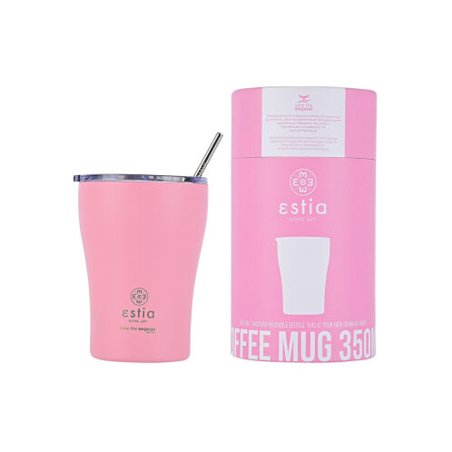 Estia Θερμός Coffee Mug Save the Aegean 350ML Blossom Rose