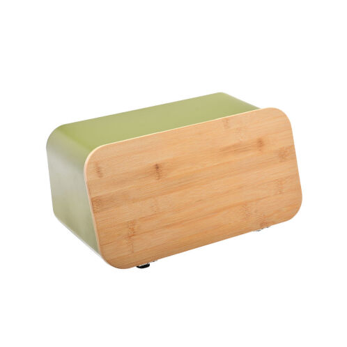 Estia Essentials Ψωμιέρα με Καπάκι από Bamboo Λαδί