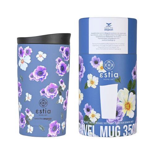 Estia Θερμός Travel Mug 350ml 01-20439 Garden Blue