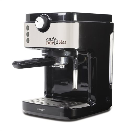 Gruppe Μηχανή Espresso Με Αυτόματη Δόση Caffe Perfetto CJ-265Ε Μαύρο Ivory Ασημί