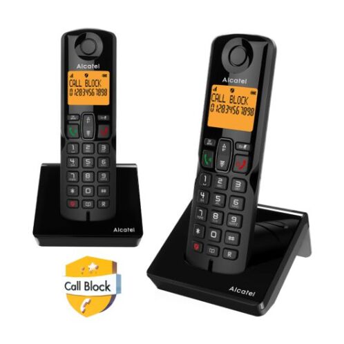 Alcatel Ασύρματο τηλέφωνο με δυνατότητα αποκλεισμού κλήσεων S280 EWE DUO μαύρο