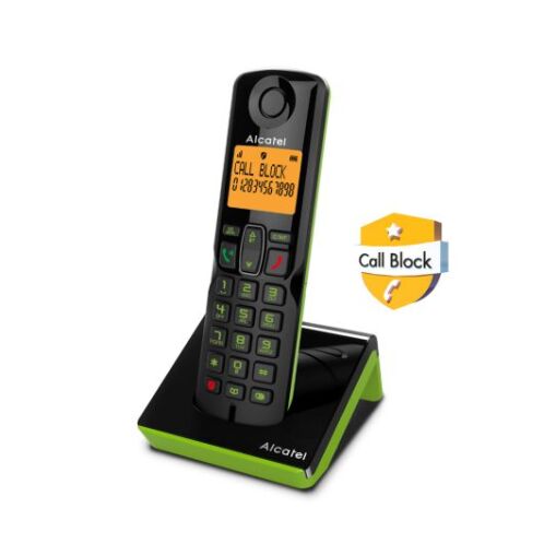Alcatel Ασύρματο τηλέφωνο με δυνατότητα αποκλεισμού κλήσεων S280 EWE μαύρο/πράσινο