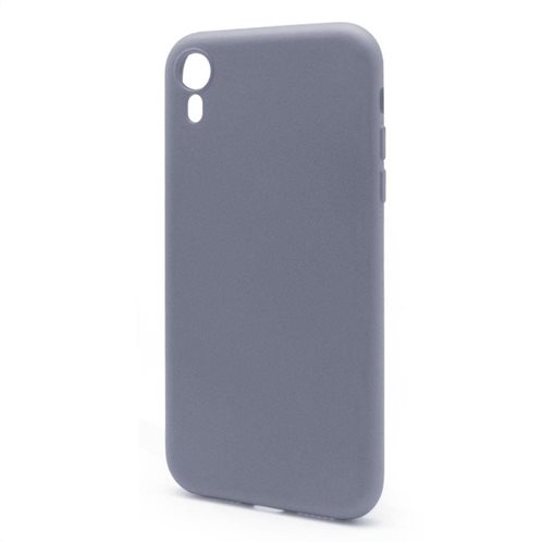 Θήκη Liquid Silicon inos Apple iPhone XR L-Cover Γκρι-Μπλε