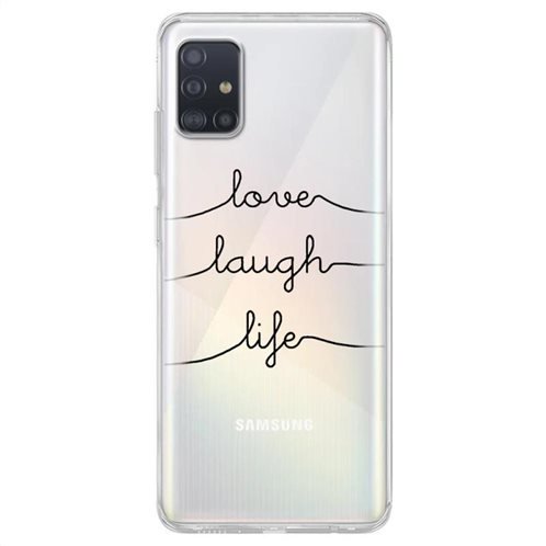 Θήκη TPU inos Samsung A515F Galaxy A51 Art Theme Love-Laugh-Life