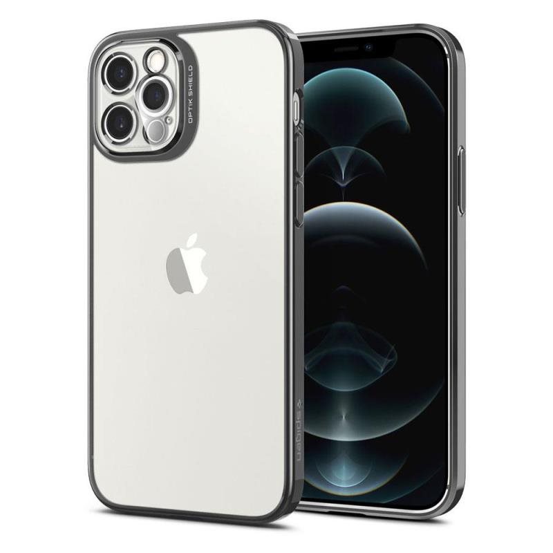Θήκη Σιλικόνης Spigen Optik Crystal Apple iPhone 12 Pro Γκρι