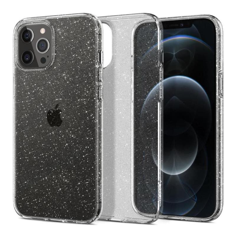 Θήκη TPU Spigen Liquid Crystal Apple iPhone 12/ 12 Pro Glitter Διάφανο